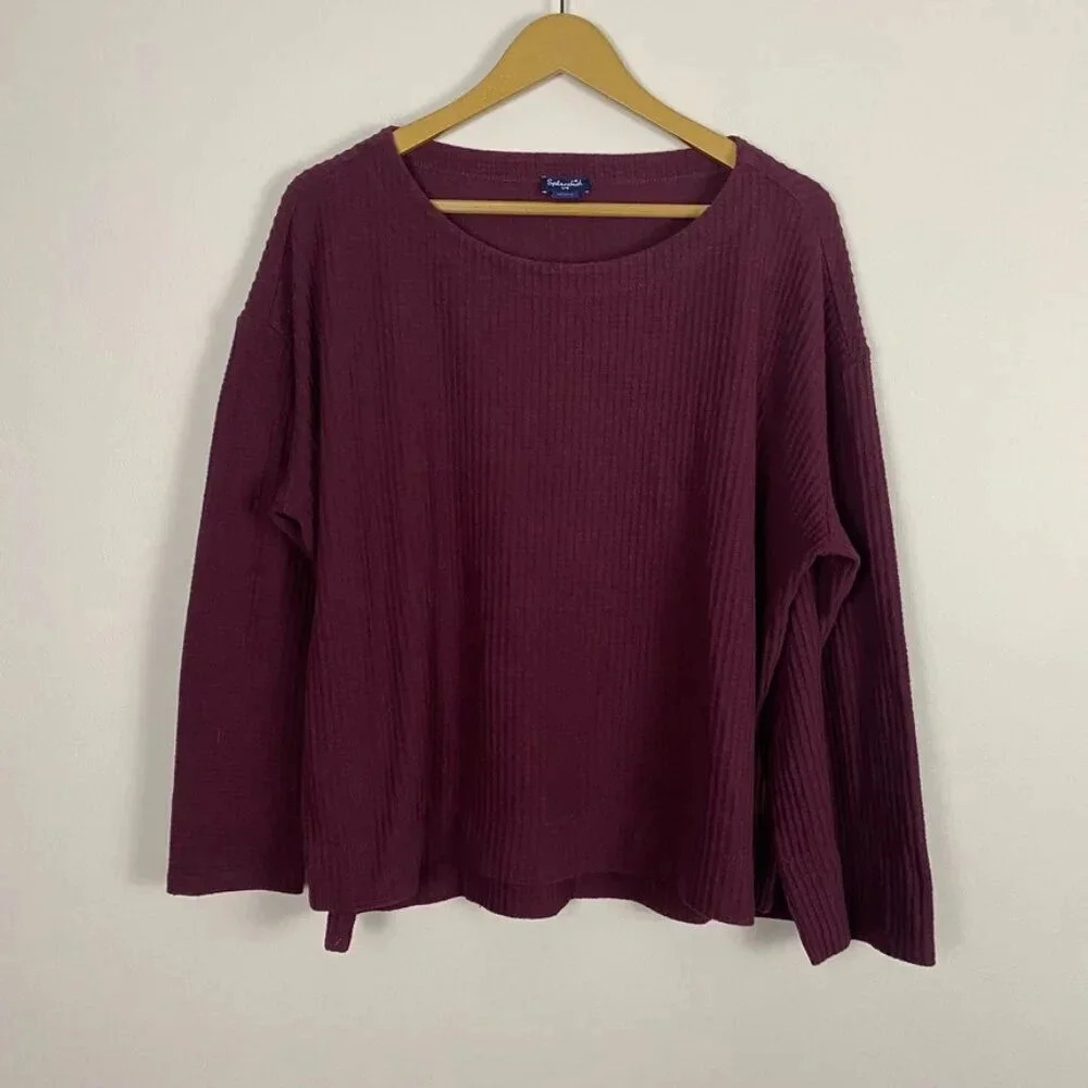 Splendid Waffle Knit Boxy Top - Picture 2 of 9